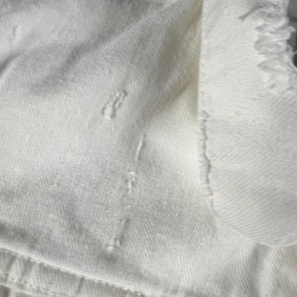 Y2K Levi's Trucker Jean Jacket Women's Junior's Large White Distressed Denim - Picture 3 of 16